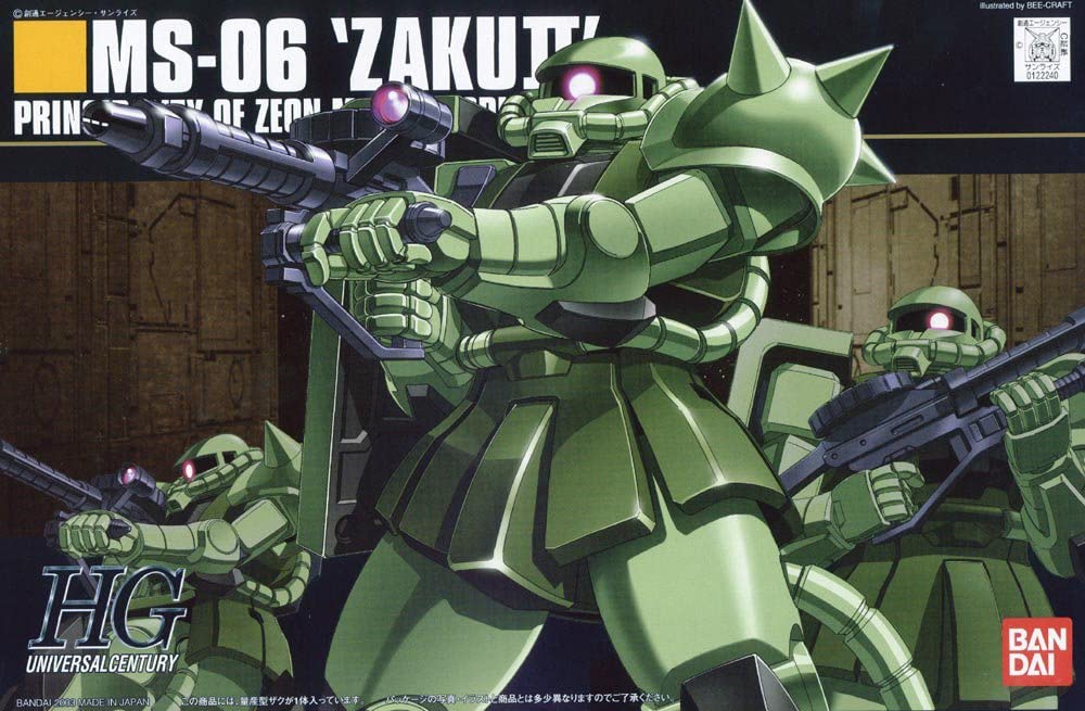 Bandai hg 1:144 zaku II mobile suit gundam